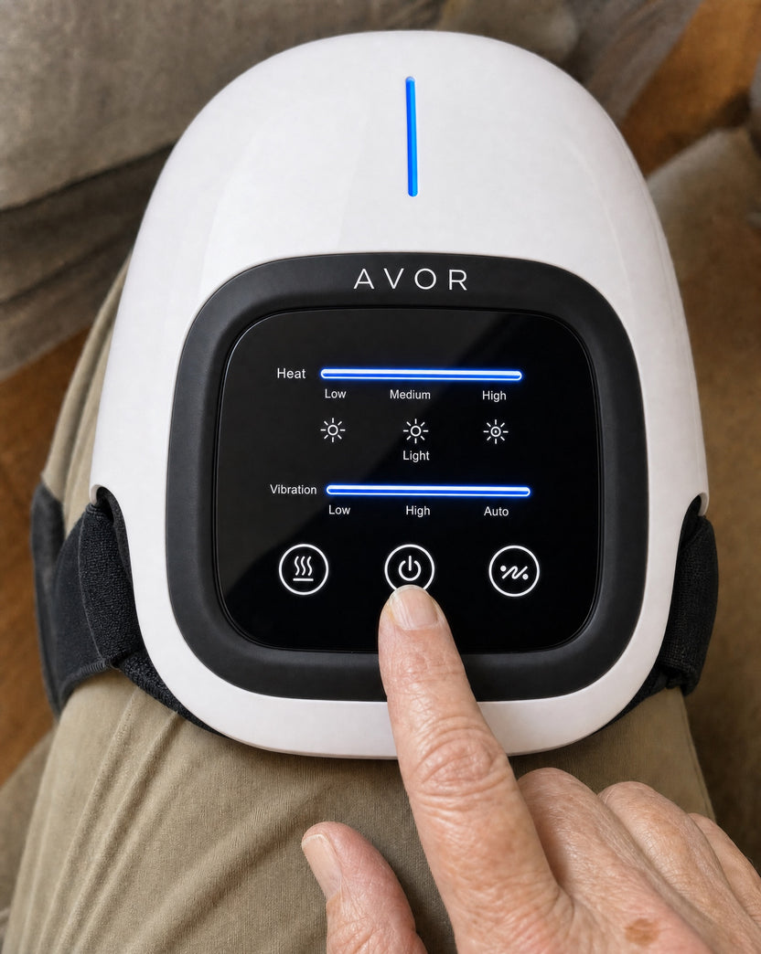 Avor control panel with heat, light and vibration settings